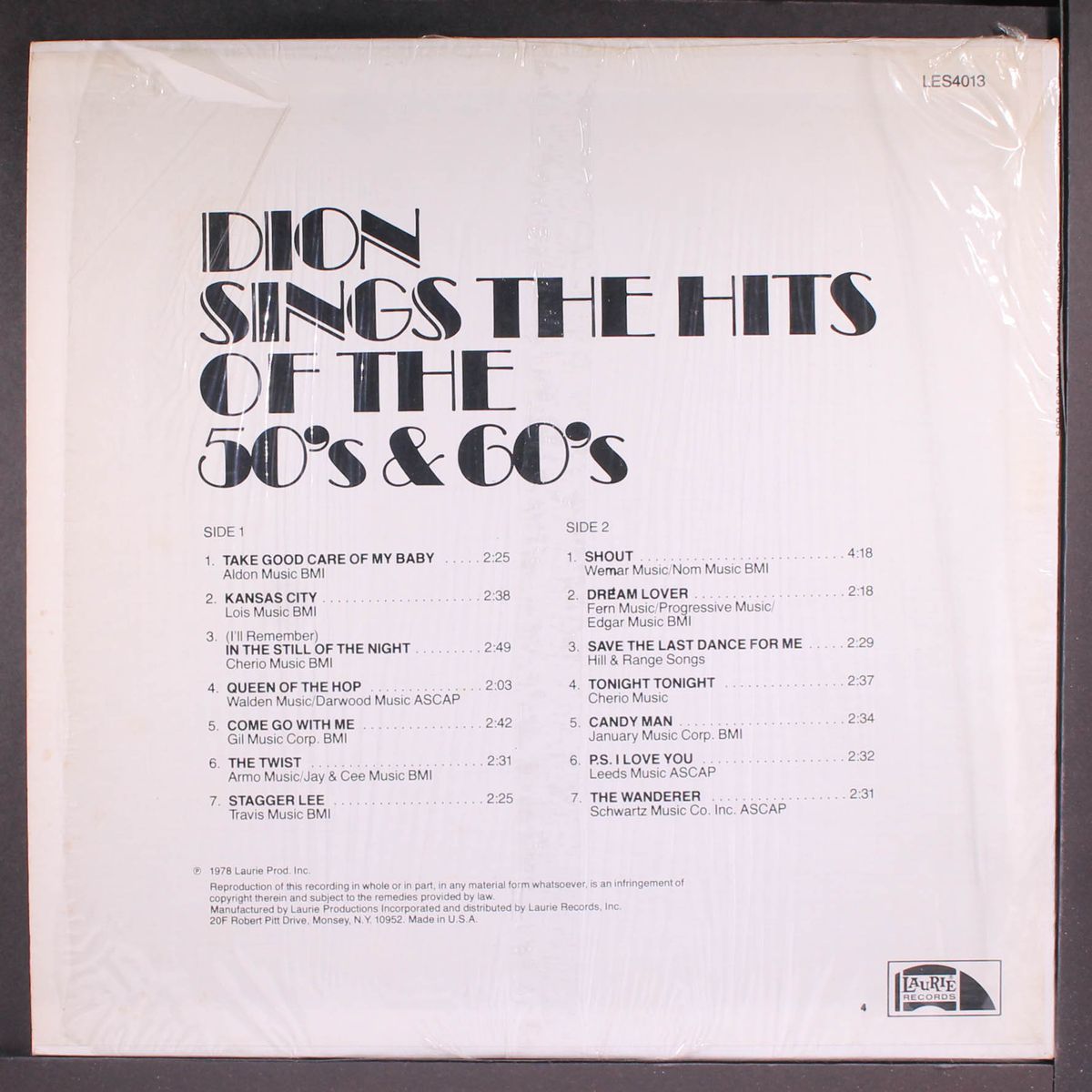 sings the hits of the 50's & 60's by DION
