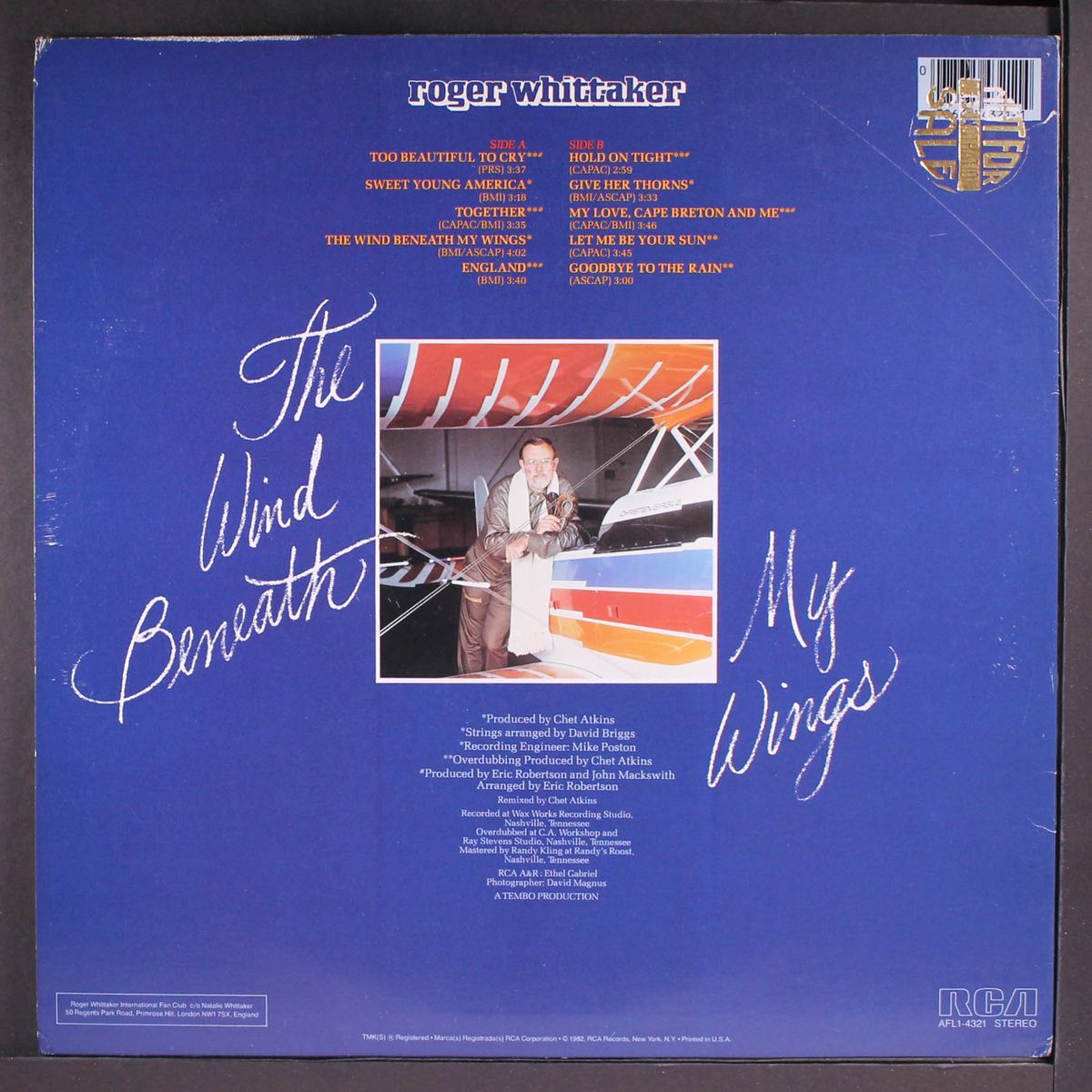 the wind beneath my wings by ROGER WHITTAKER