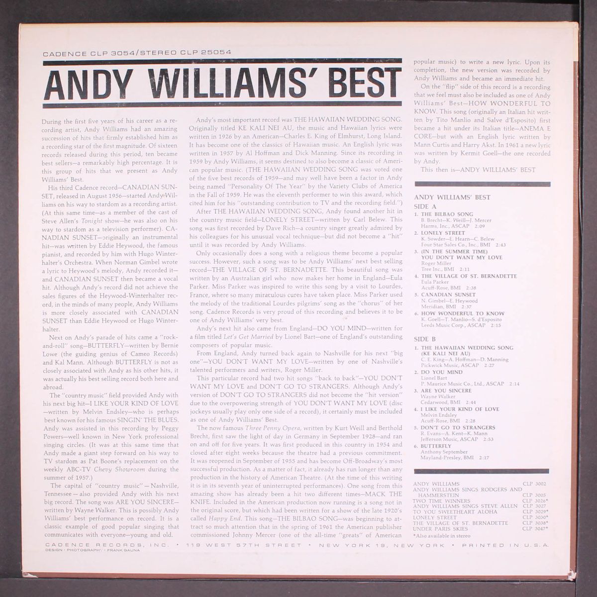 andy williams' best by ANDY WILLIAMS