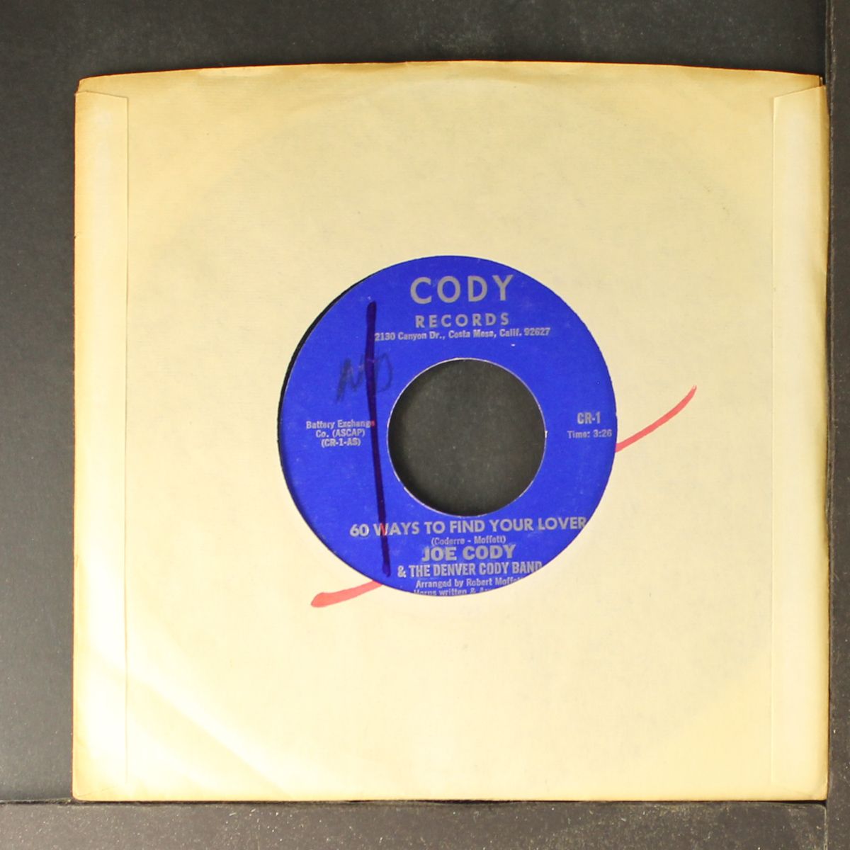 60 ways to find your lover / street ladies by JOE CODY & THE DENVER CODY BAND