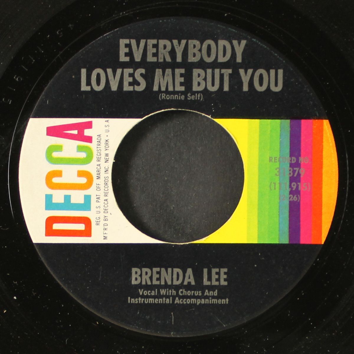 everybody loves me but you / here comes that feeling by BRENDA LEE