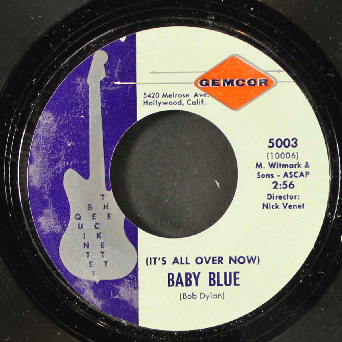no correspondence / it's all over now baby blue by BECKETT QUINTET