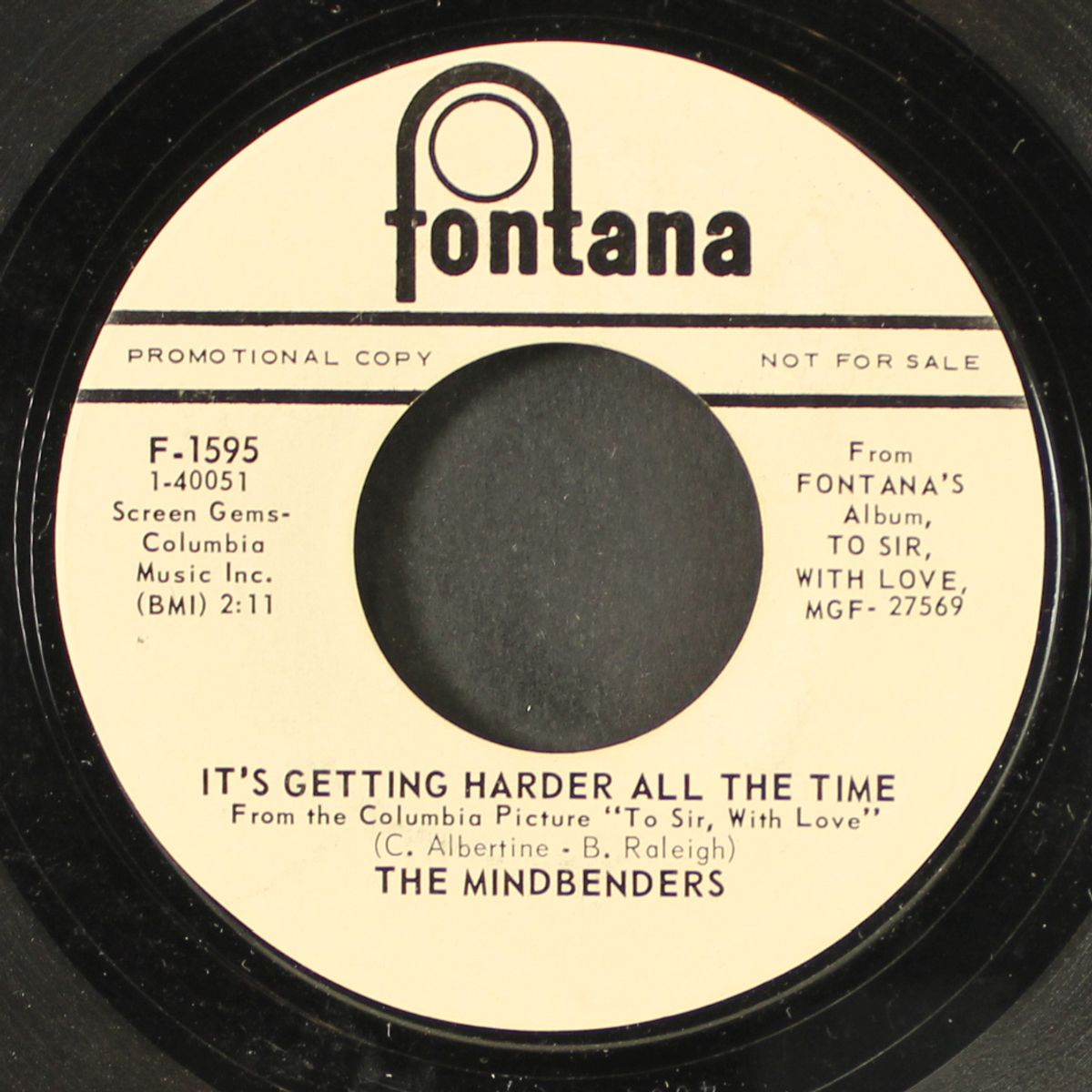 off & running / it's getting harder all the time by MINDBENDERS