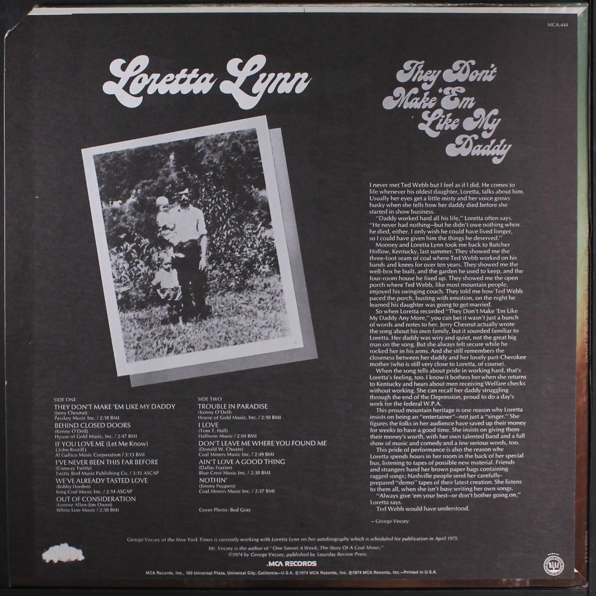 they don't make 'em like my daddy by LORETTA LYNN