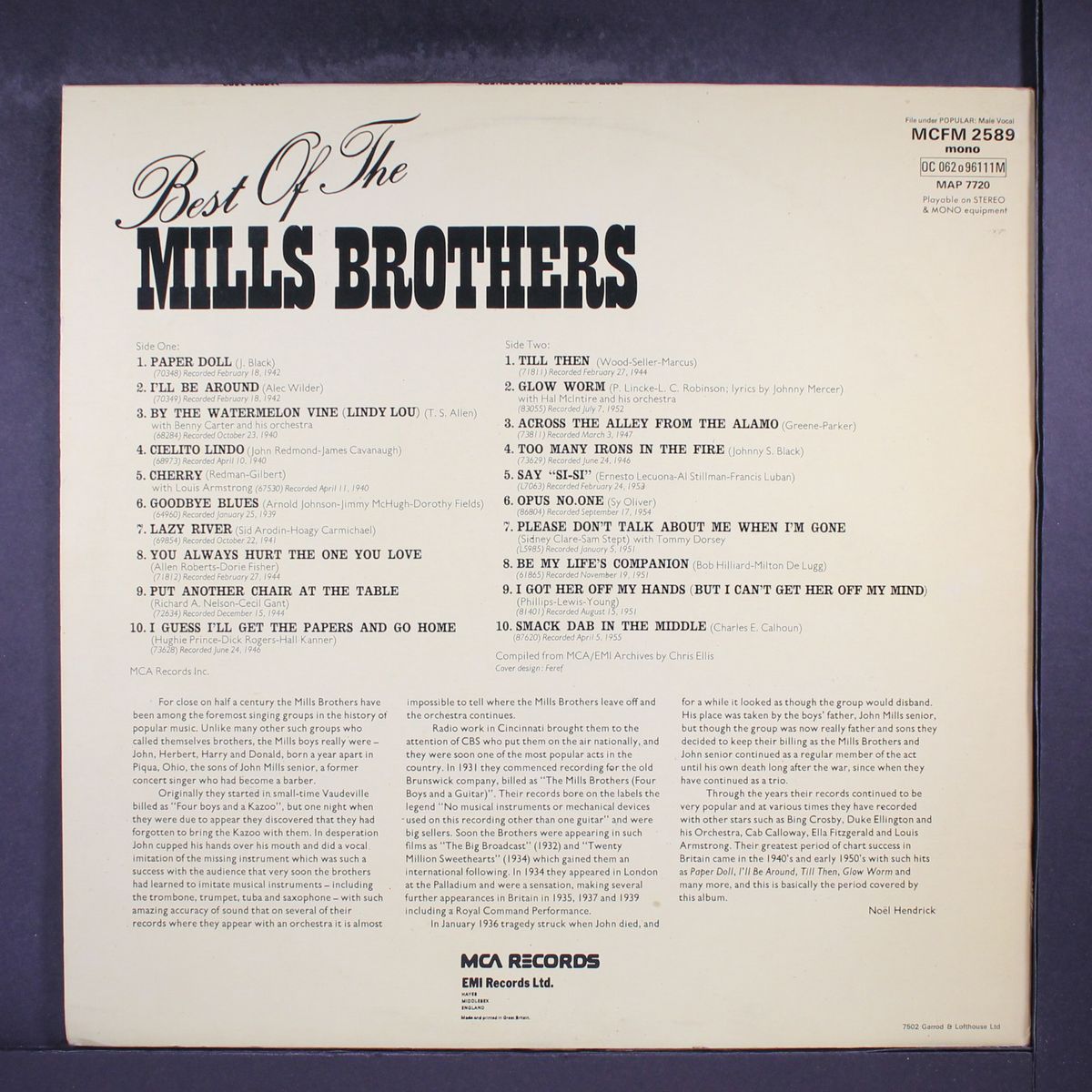 best of by MILLS BROTHERS