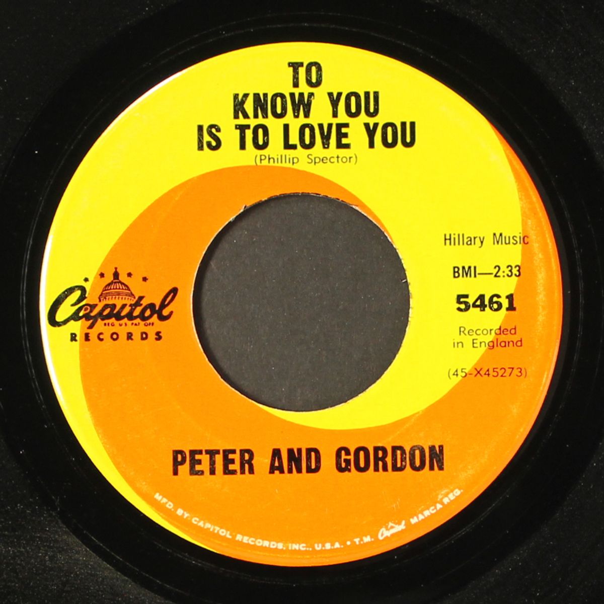 to know you is to love you / i told you so by PETER & GORDON