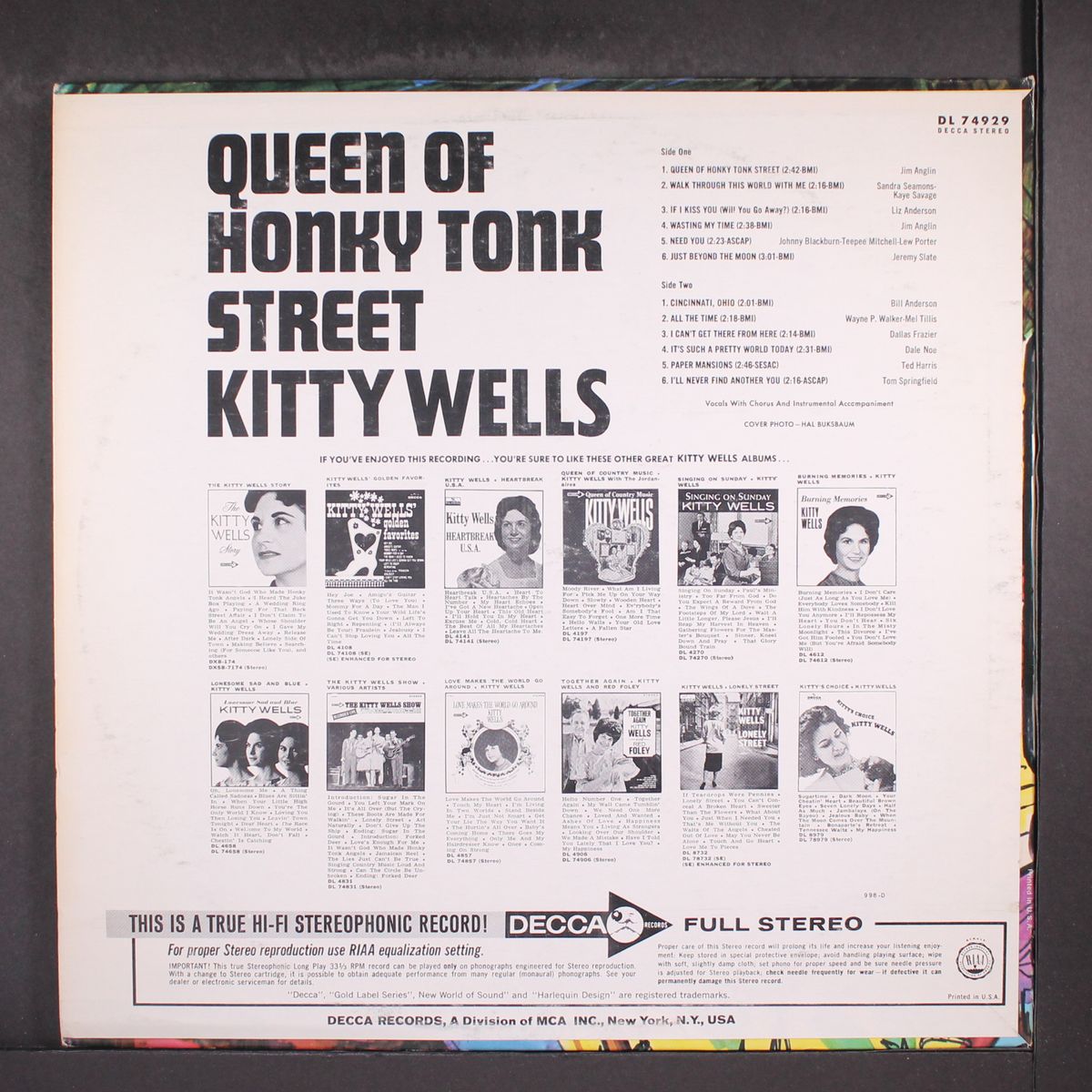 queen of honky tonk street by KITTY WELLS
