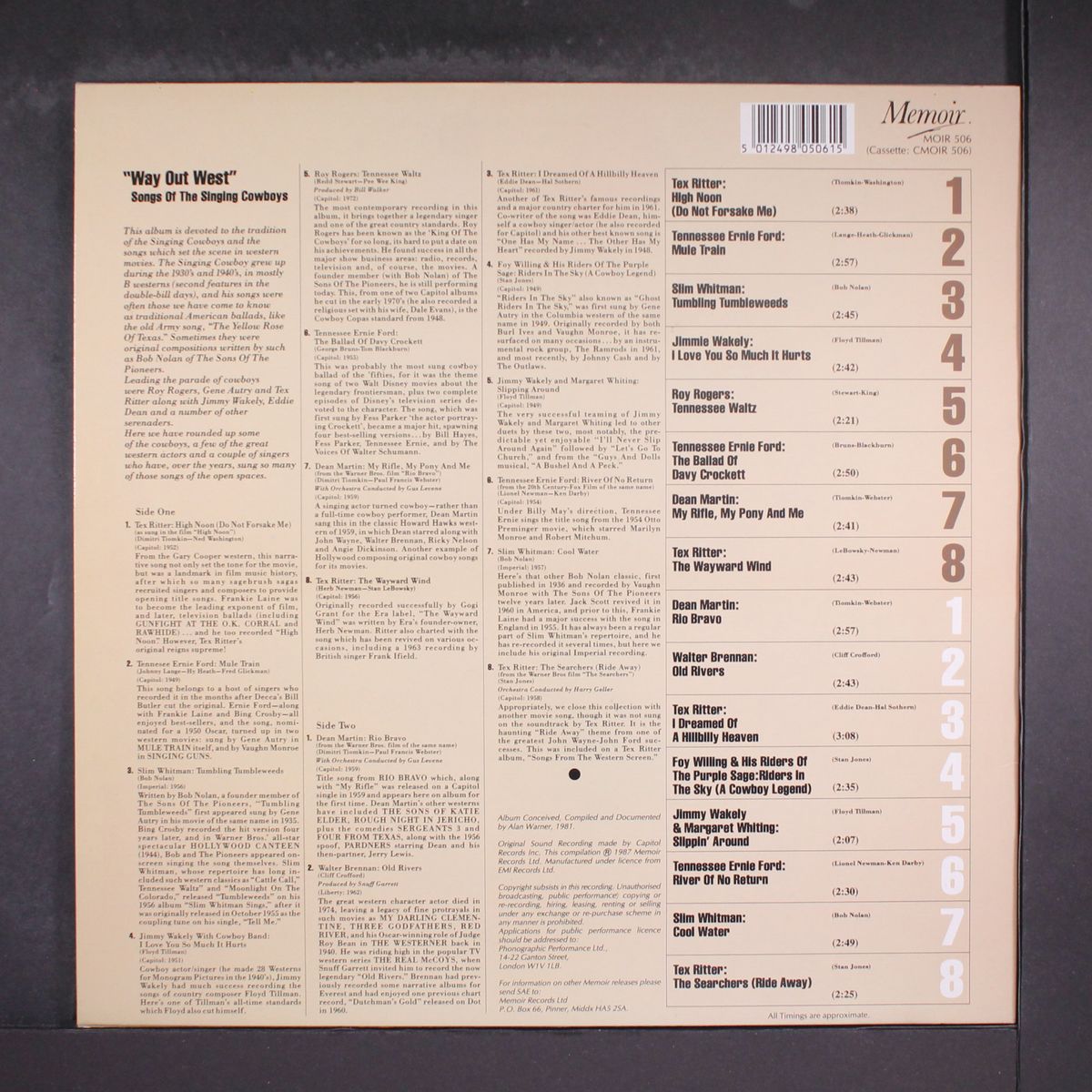 way out west- songs of singing cowboys by VARIOUS