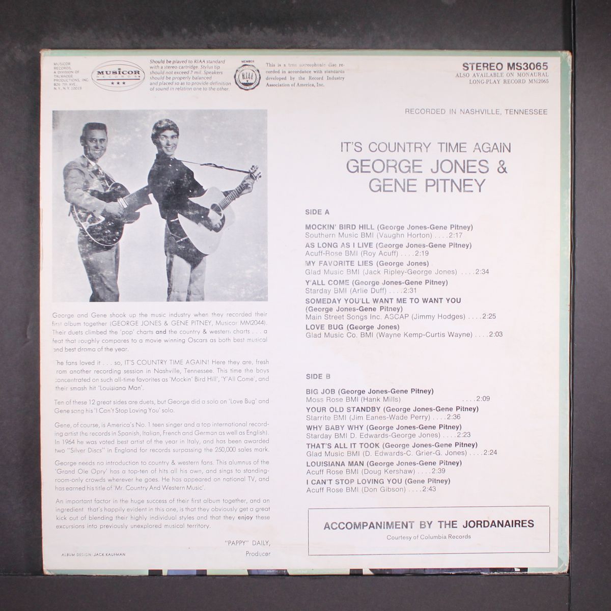 it's country time again by GEORGE JONES & GENE PITNEY