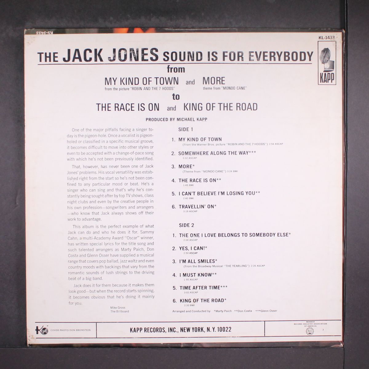 my kind of town by JACK JONES