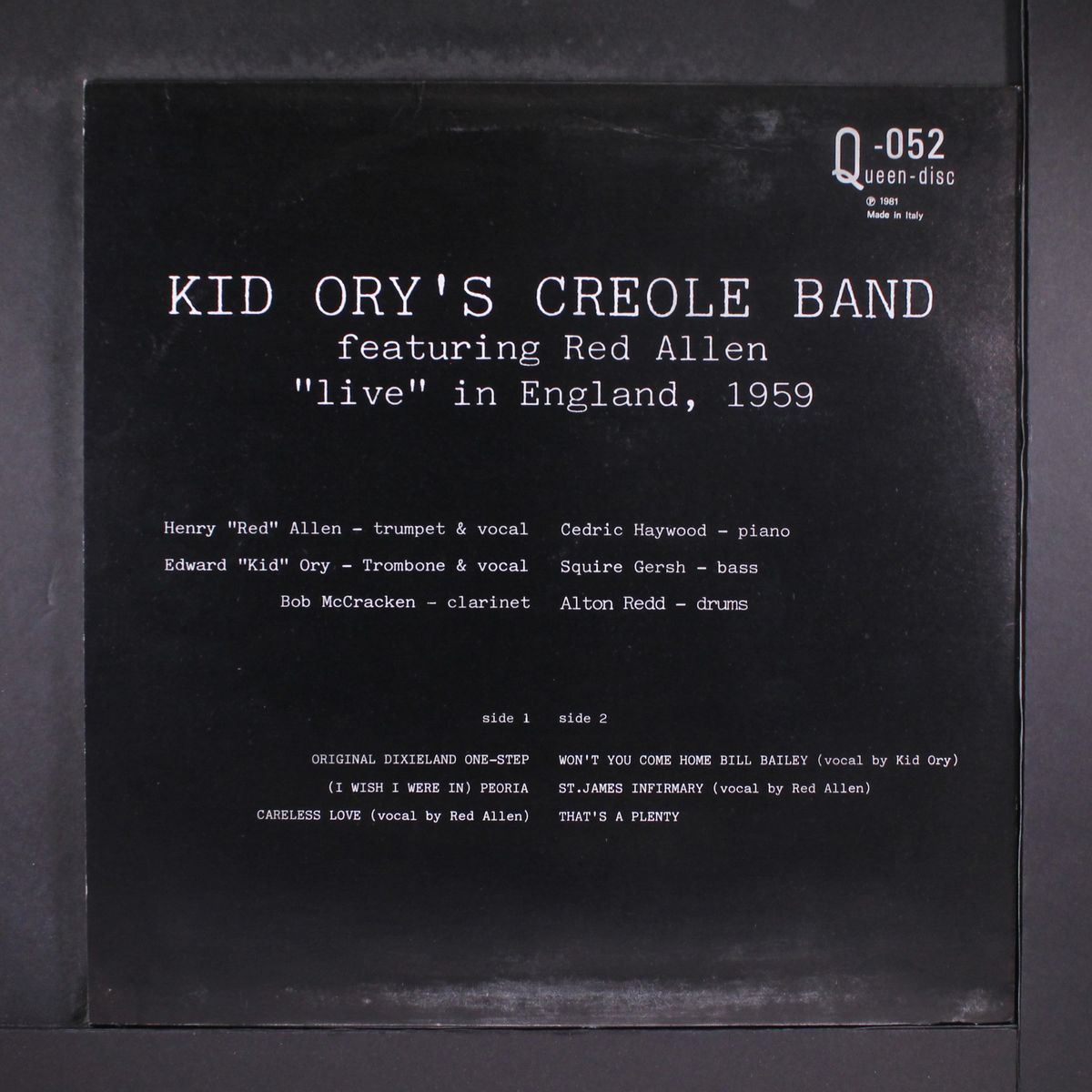 kid ory's creole jazz band by KID ORY