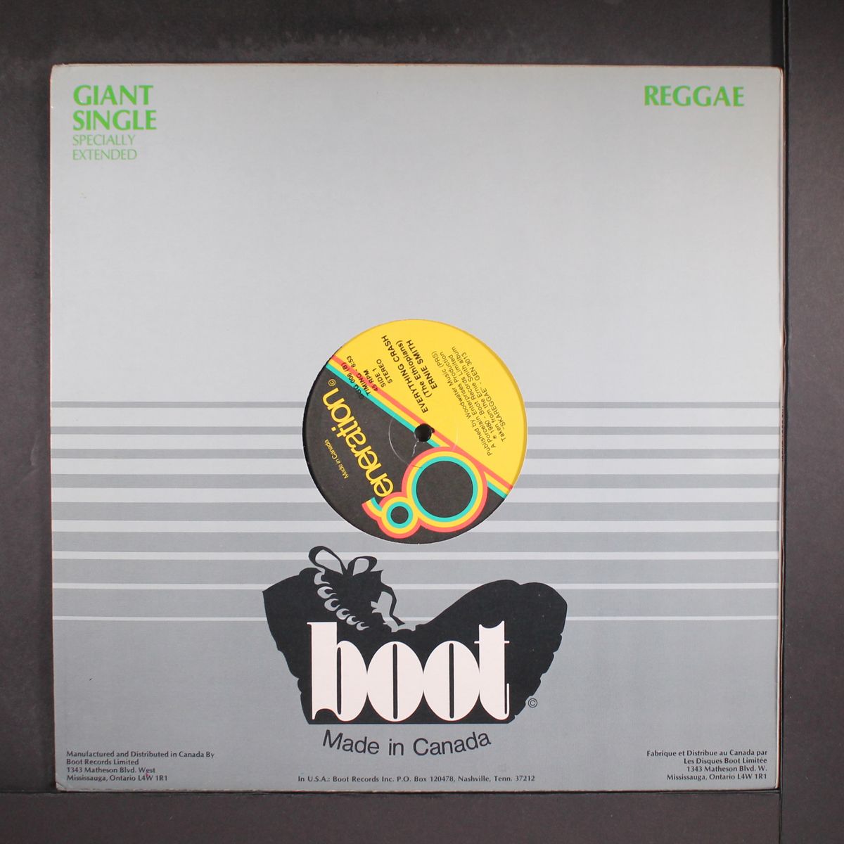 bend down low / everything crash by ERNIE SMITH