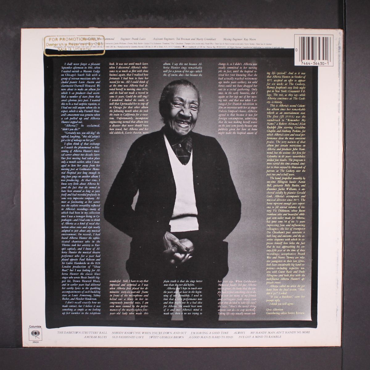 amtrak blues by ALBERTA HUNTER