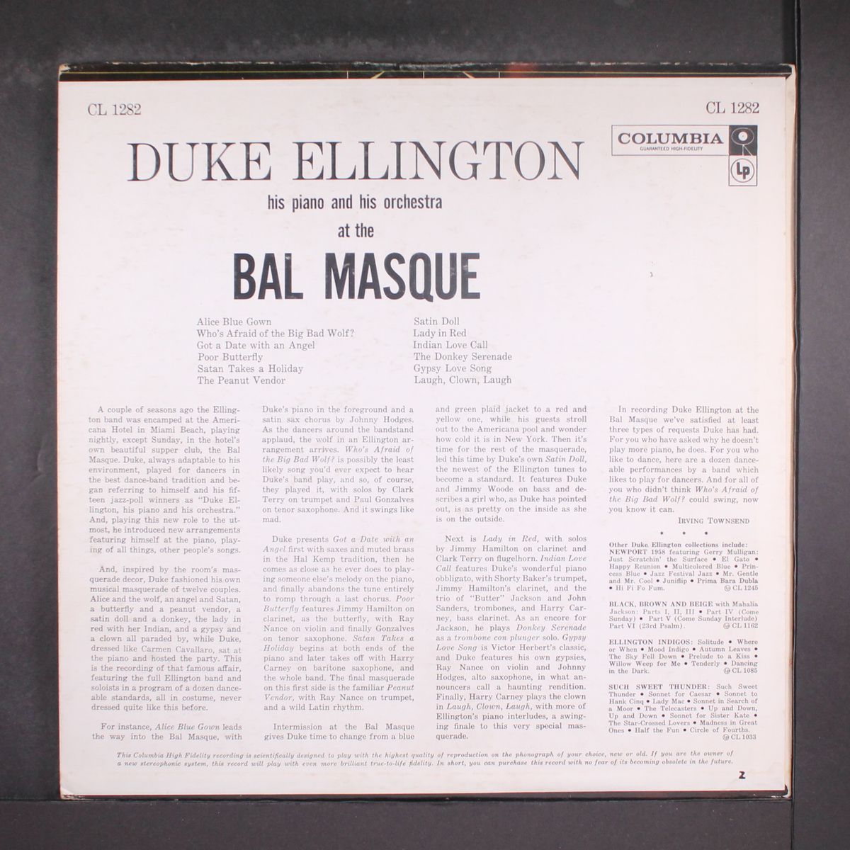 bal masque by DUKE ELLINGTON