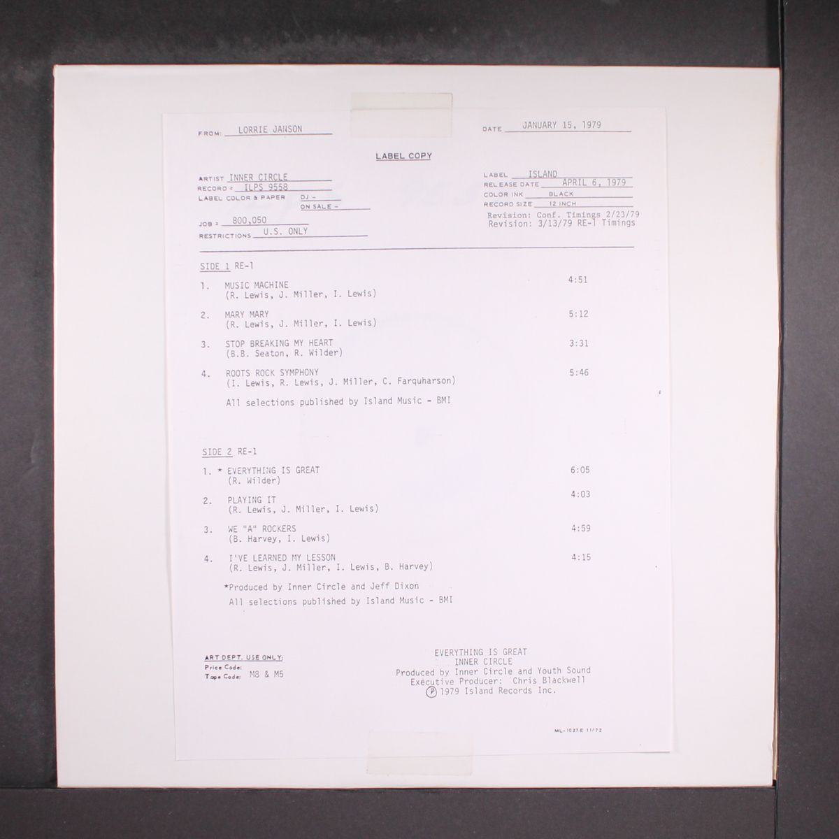 everything is great by INNER CIRCLE
