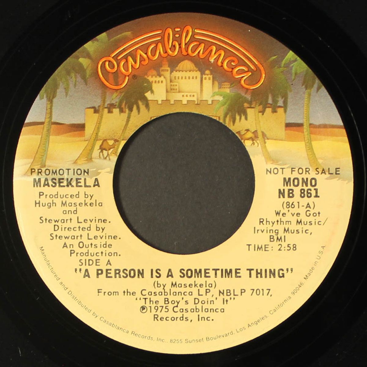 a person is a sometime thing / mono by MASEKELA