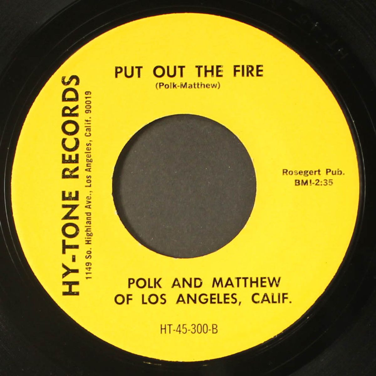 make up your mind / put out the fire by POLK & MATTHEW OF LOS ANGELES, CALIF.