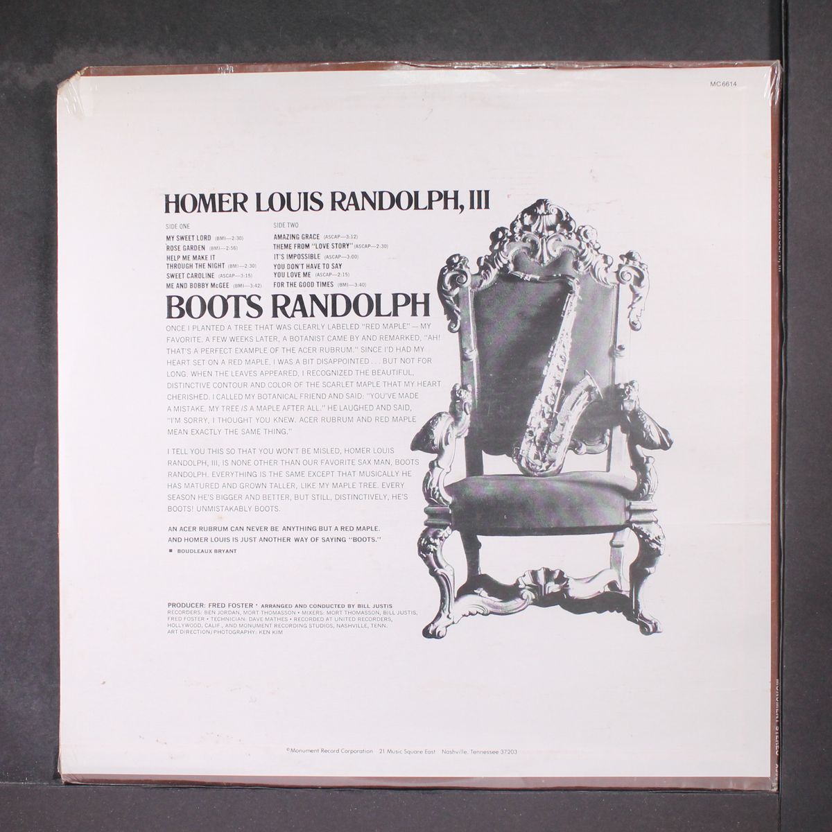 homer louis randolph, iii by BOOTS RANDOLPH
