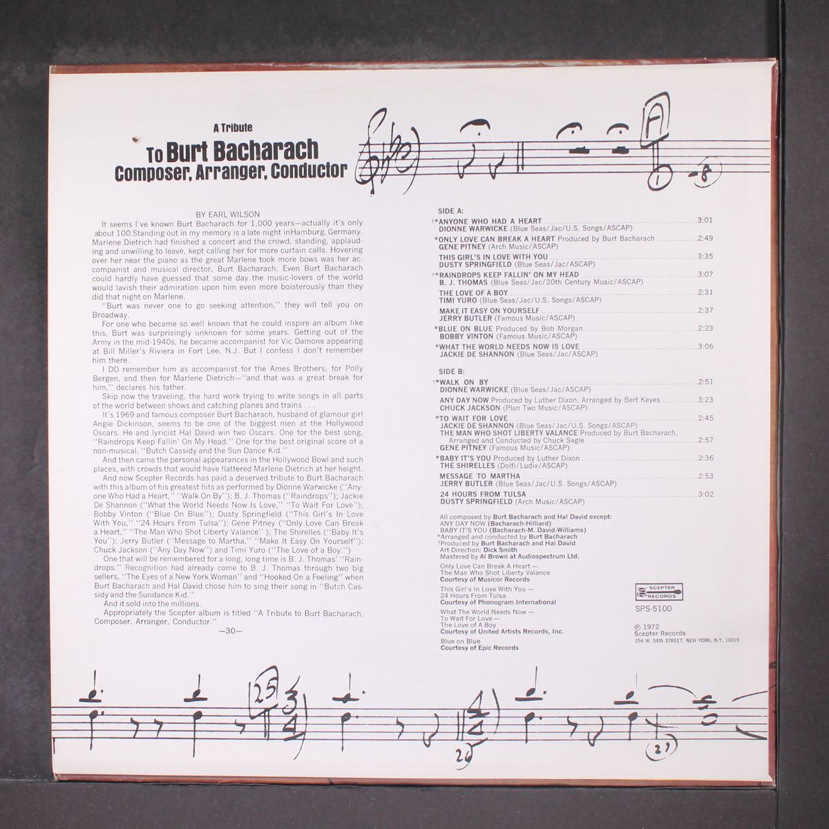 a tribute to burt bacharach by VARIOUS