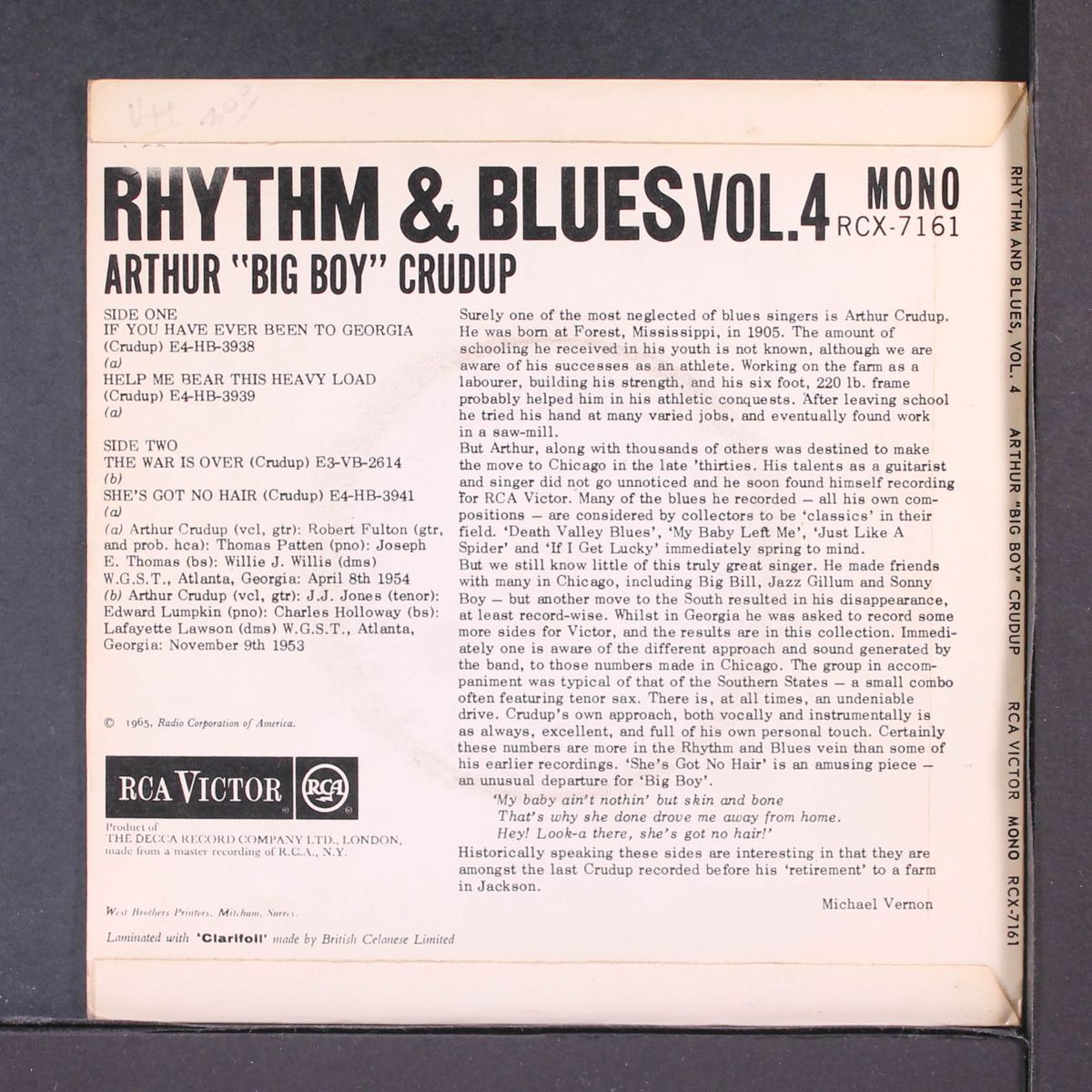 rhythm & blues, vol. 4 by ARTHUR 'BIG BOY CRUDUP