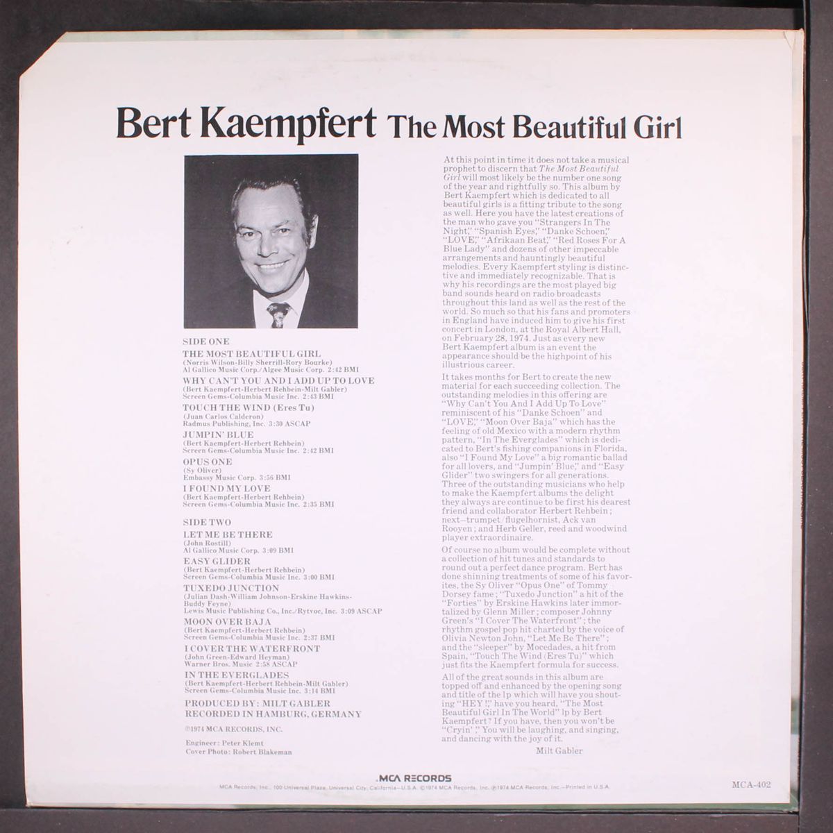 the most beautiful girl by BERT KAEMPFERT