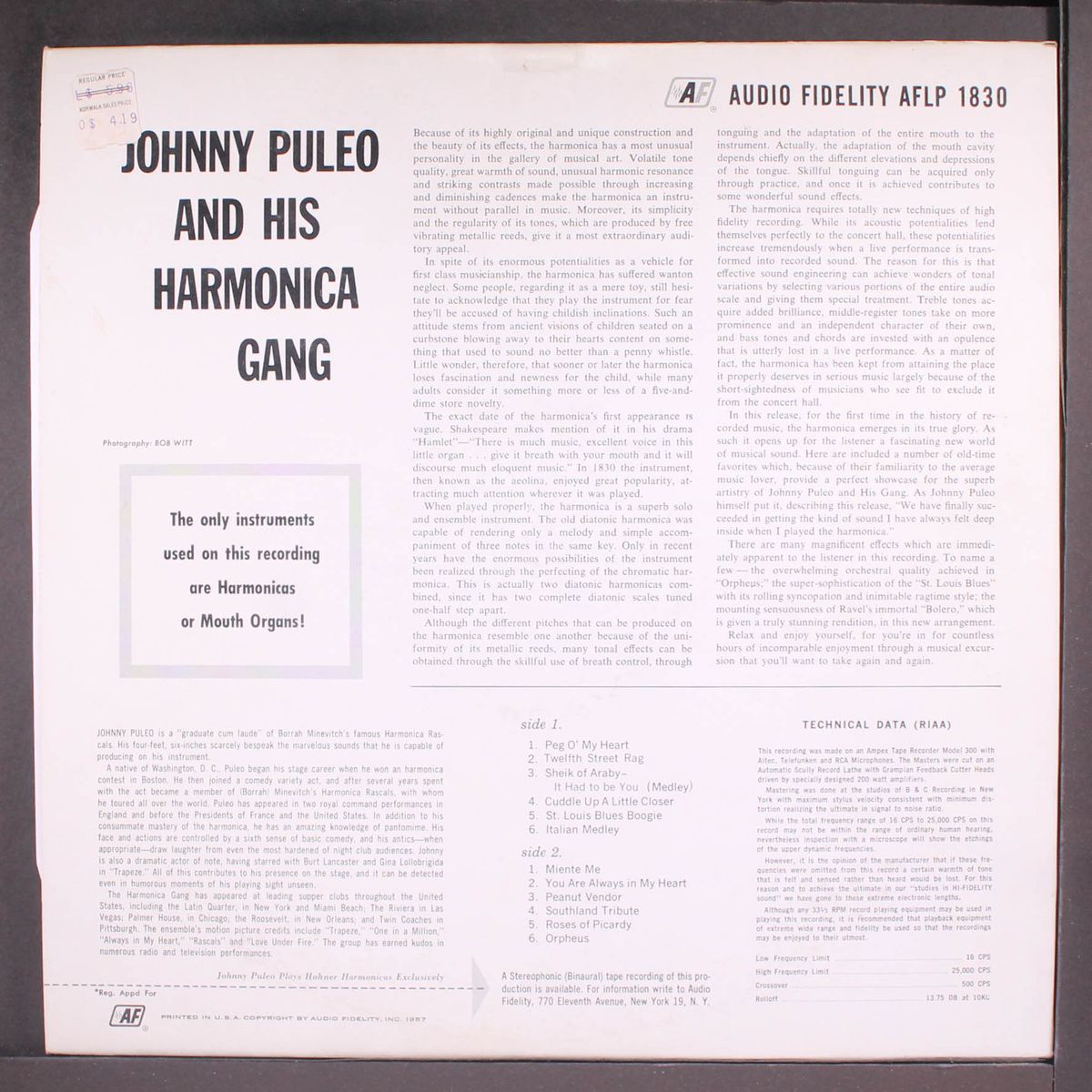 johnny puleo and his harmonica gang by JOHNNY PULEO