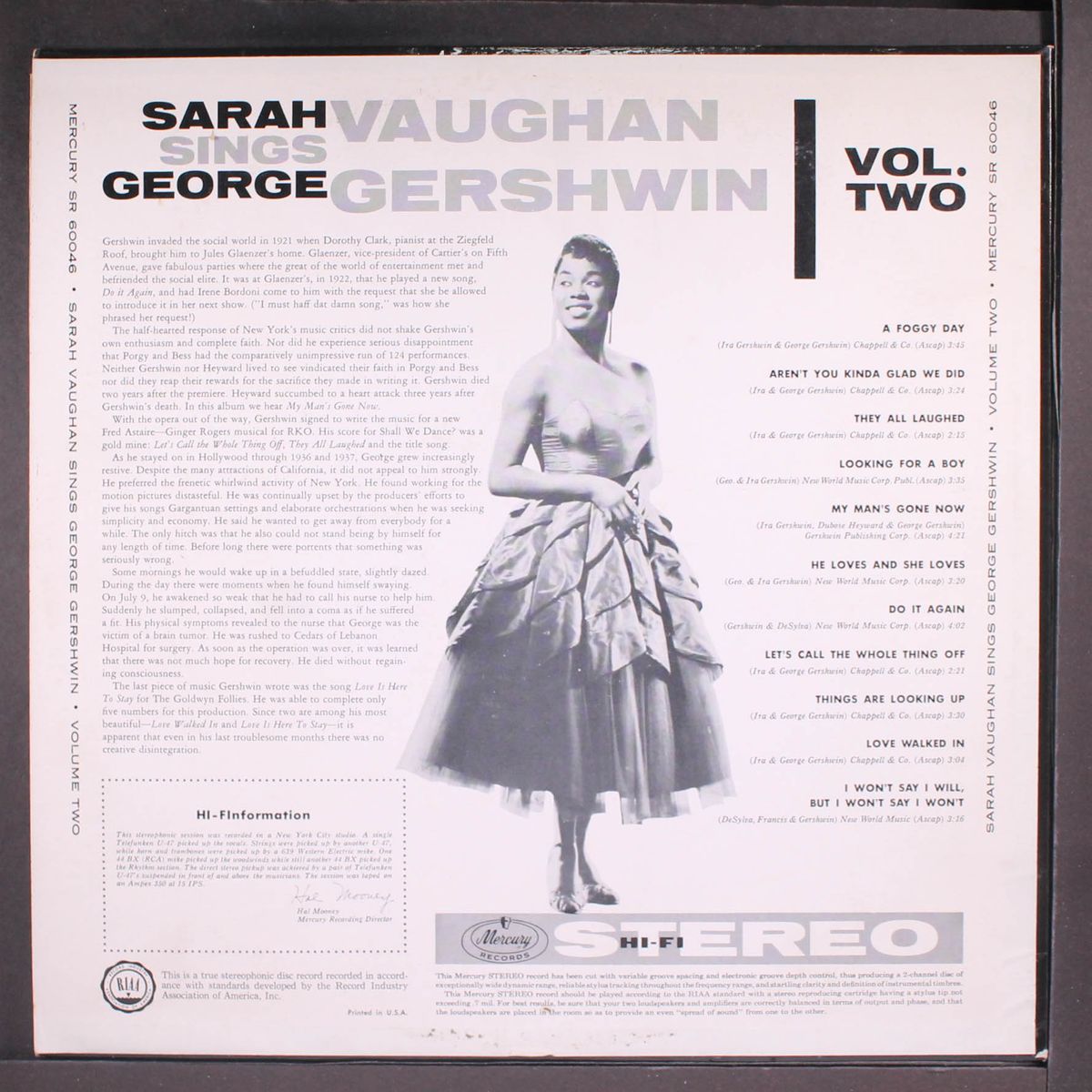 sings george gershwin, vol. 2 by SARAH VAUGHAN