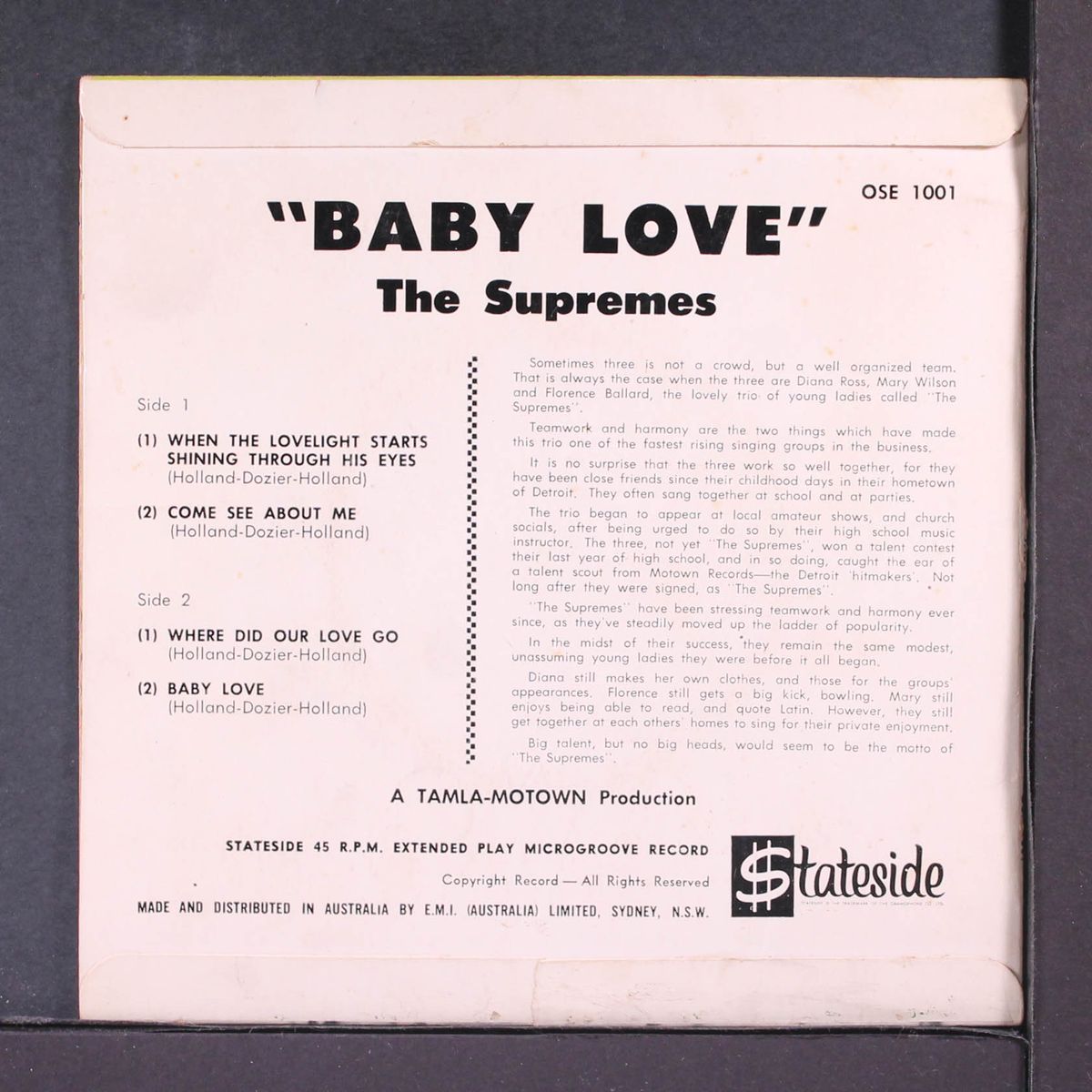 baby love by SUPREMES