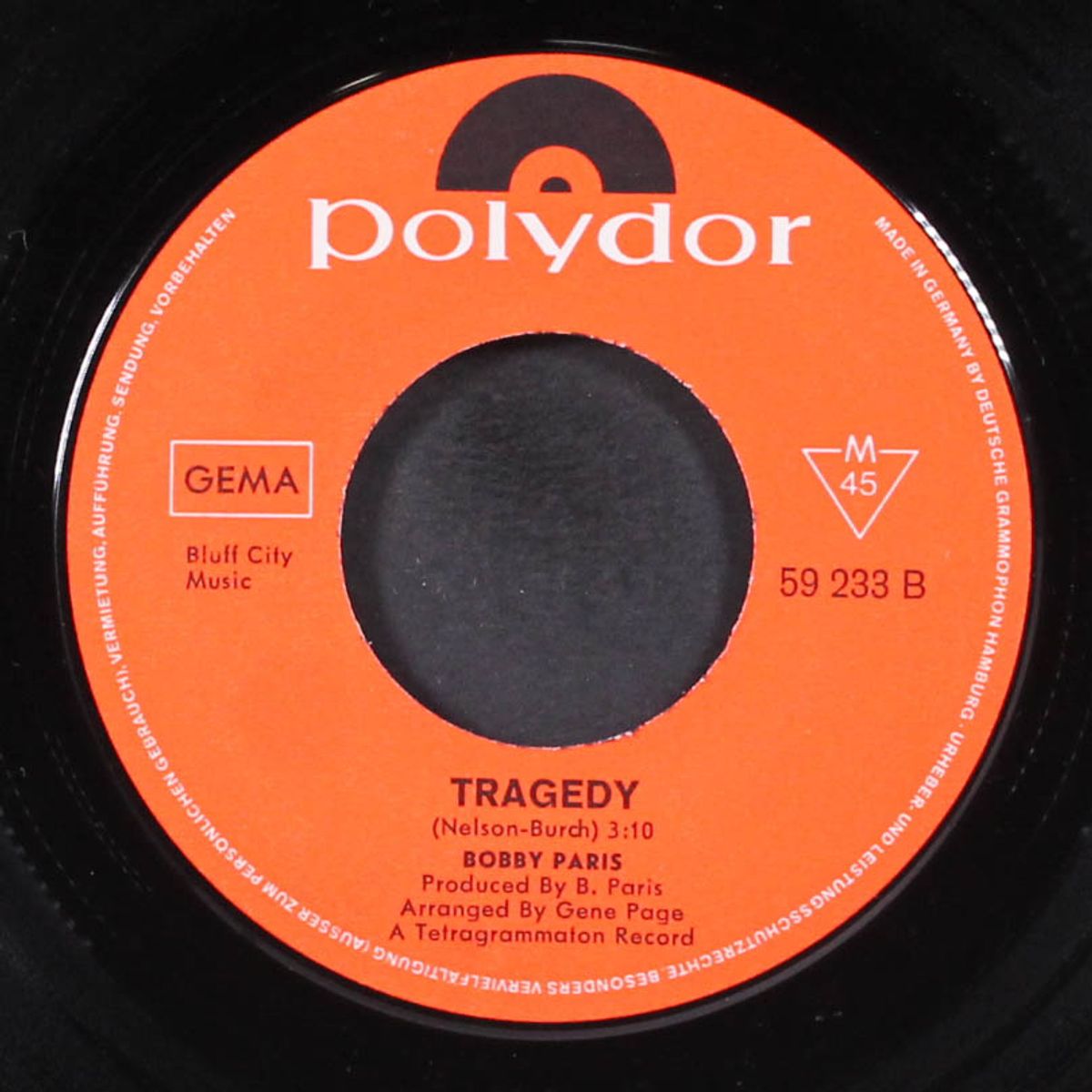 per-so-nal-ly / tragedy by BOBBY PARIS