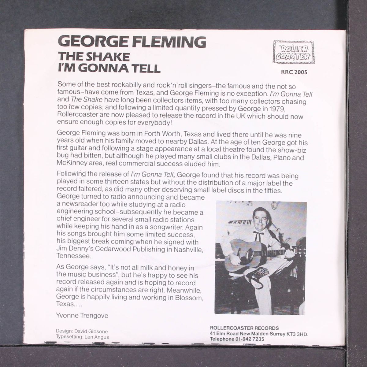 the shake / i'm gonna tell by GEORGE FLEMING