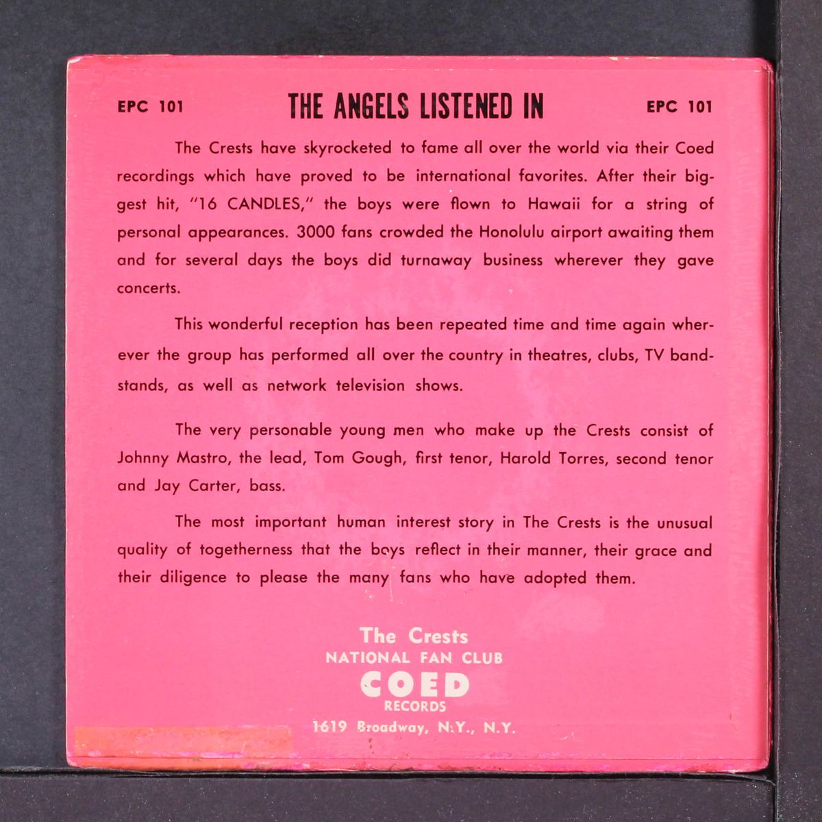 the angels listened in by CRESTS