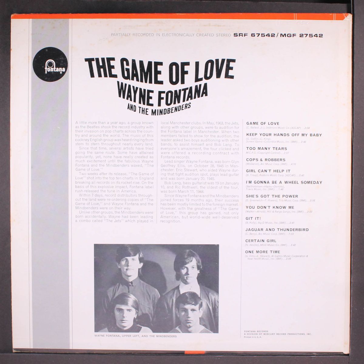 the game of love by WAYNE FONTANA & MINDBENDERS
