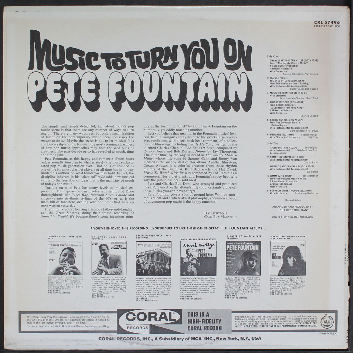 music to turn you on by PETE FOUNTAIN