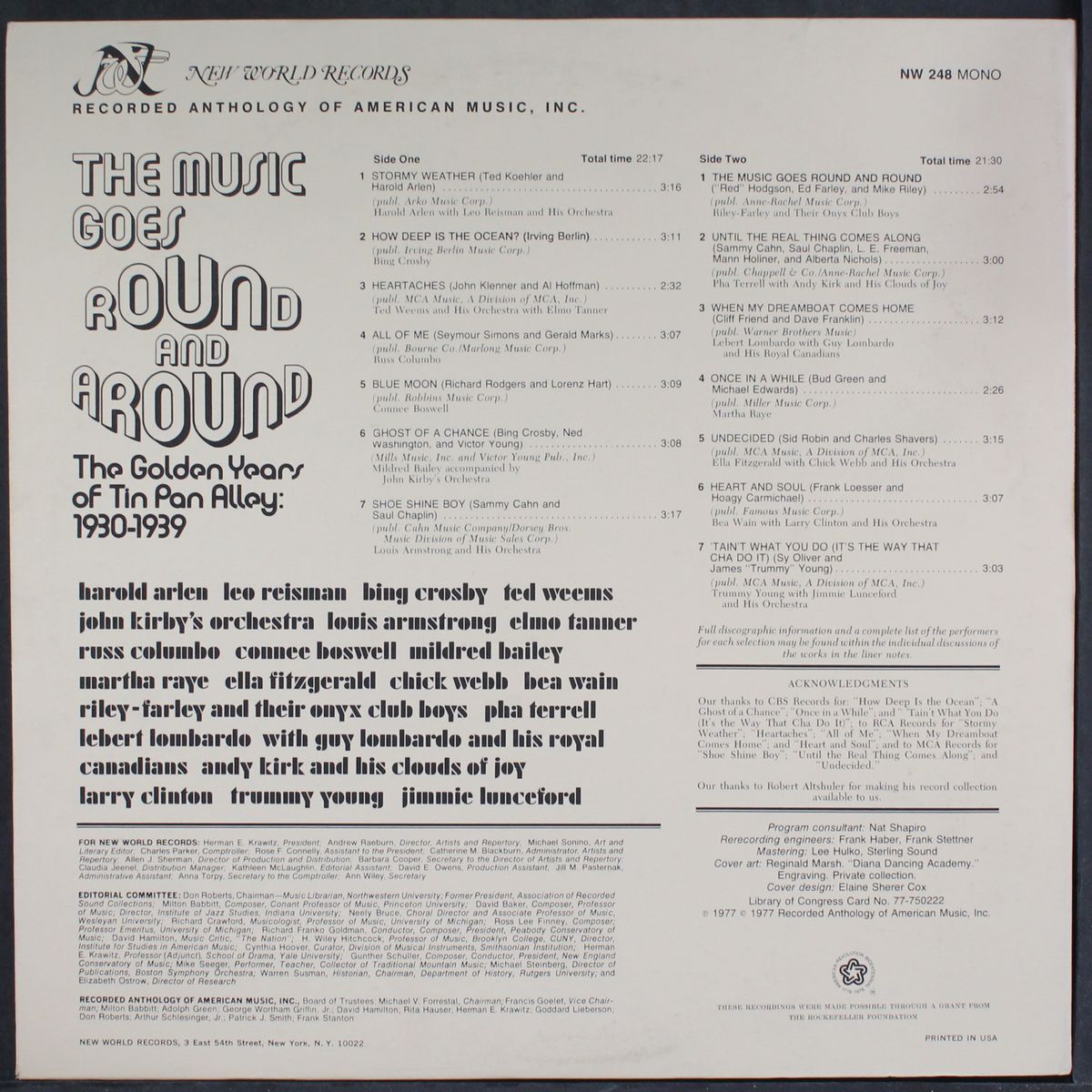 the music goes round and round: the golden years of tin pan alley: 19 by VARIOUS