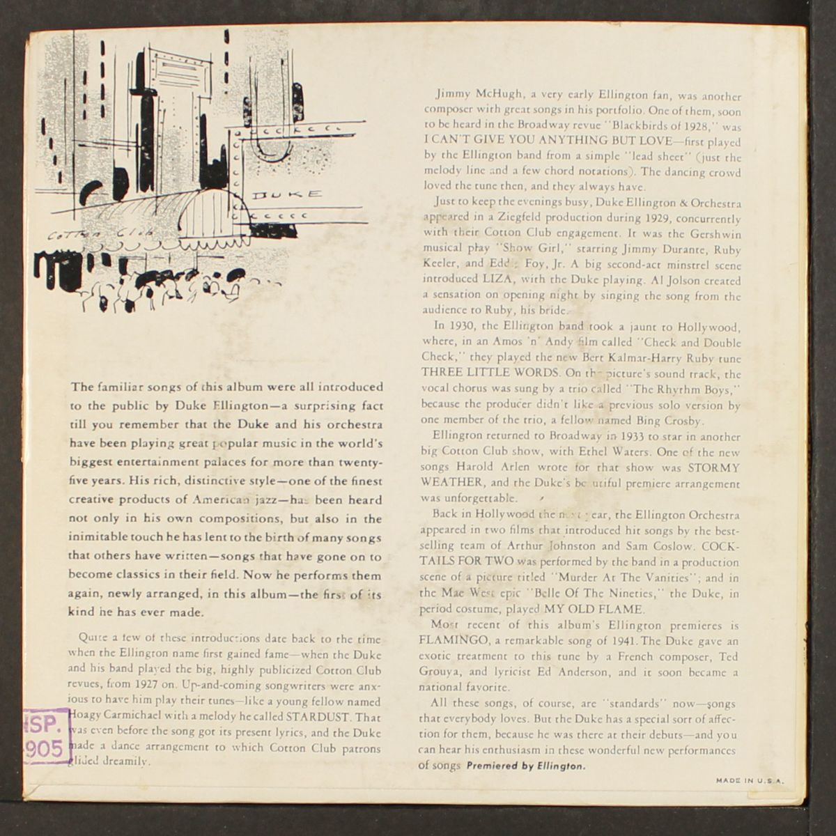 premiered by ellington by DUKE ELLINGTON