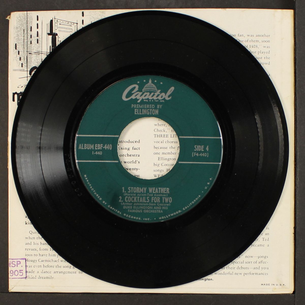premiered by ellington by DUKE ELLINGTON