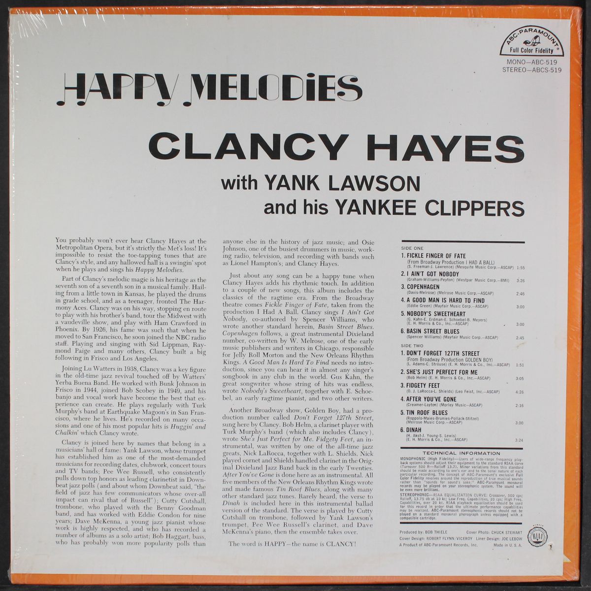 happy melodies by CLANCY HAYES