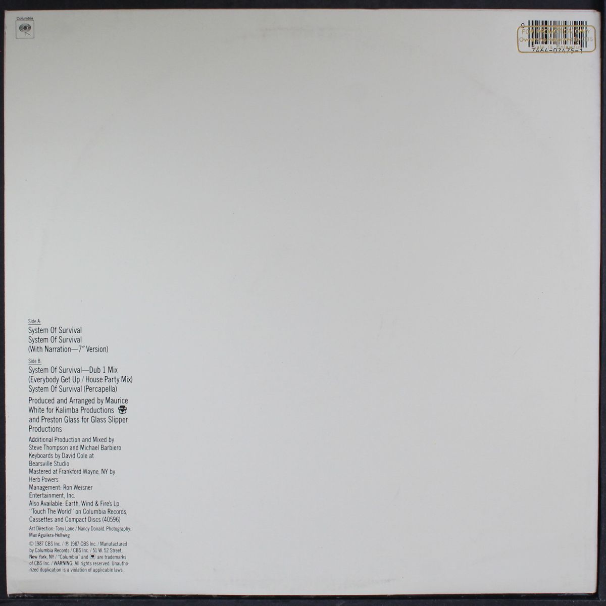 system of survival by EARTH, WIND & FIRE
