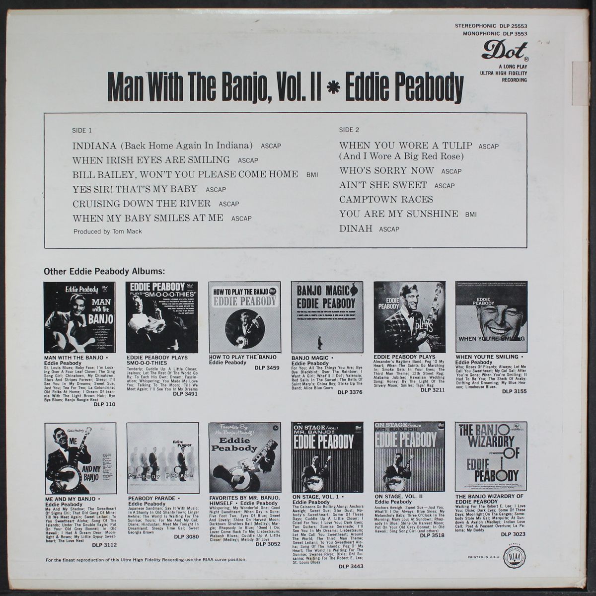 man with the banjo, vol. 2 by EDDIE PEABODY