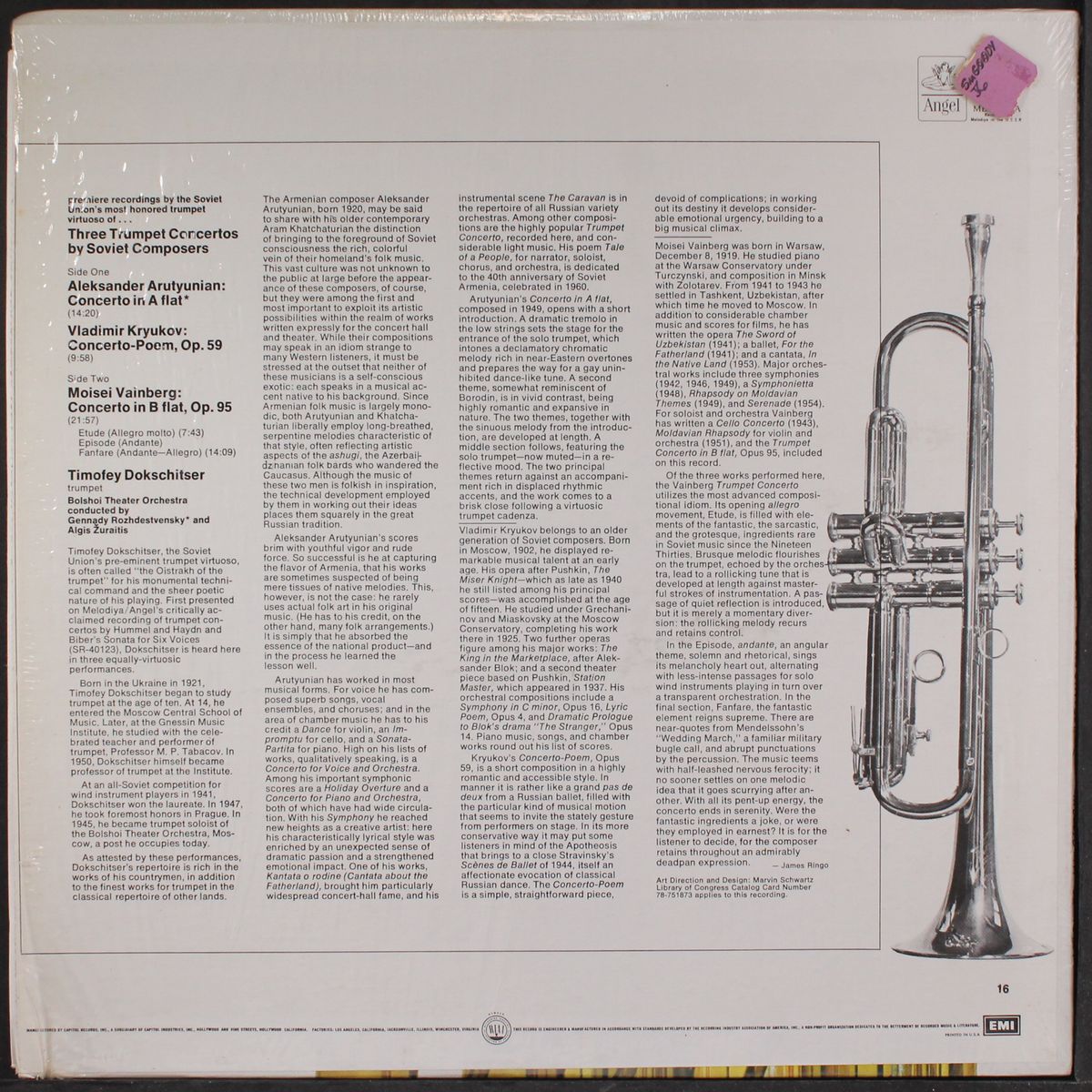 three trumpet concertos by soviet composers by VARIOUS