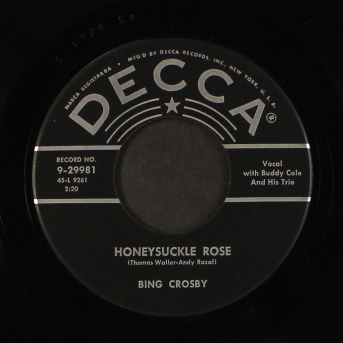 honeysuckle rose / swanee by BING CROSBY