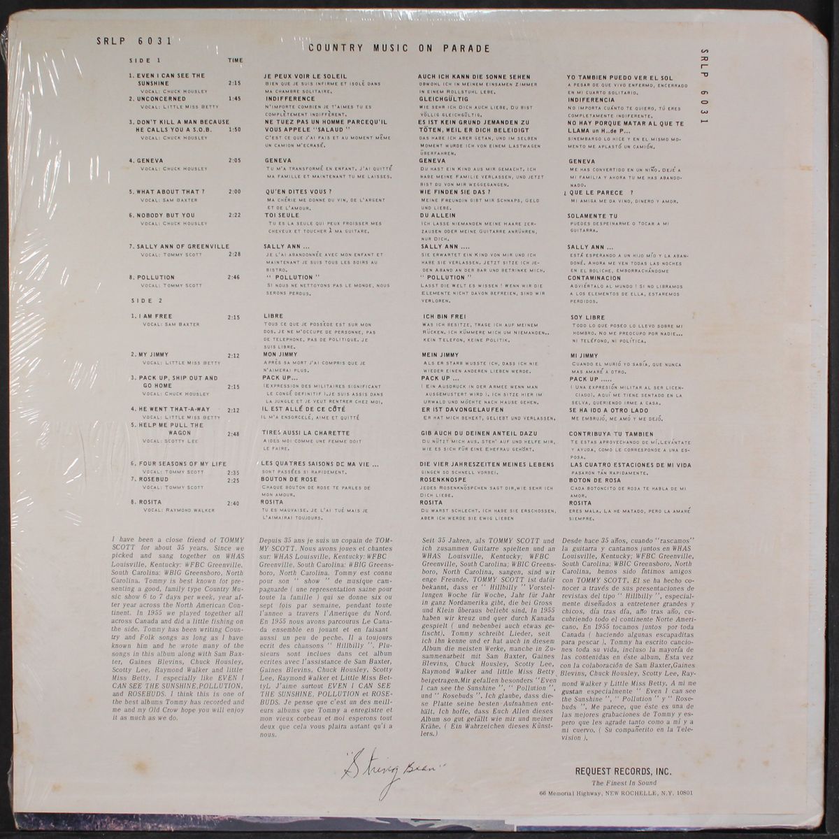 country music on parade by TOMMY SCOTT