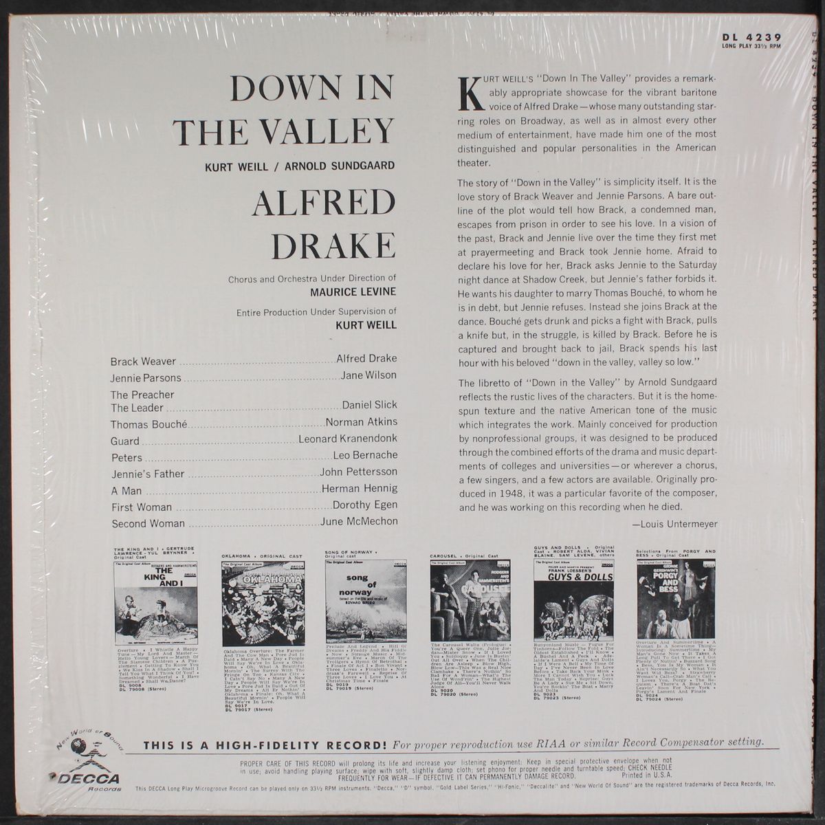 down in the valley by ORIGINAL CAST