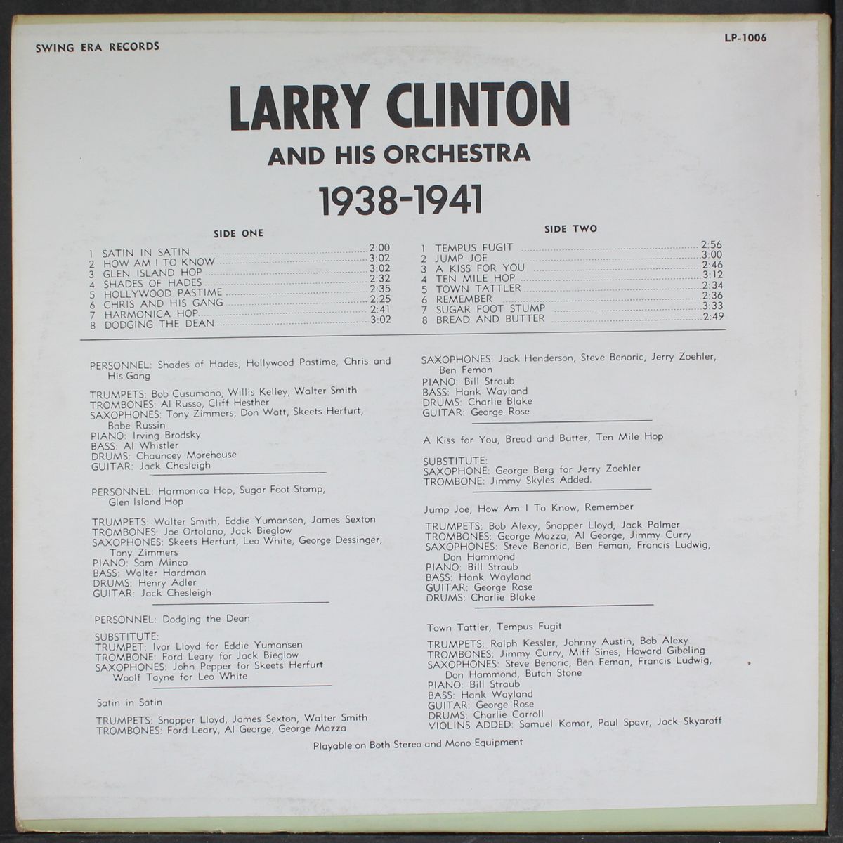 1938-1941 by LARRY CLINTON
