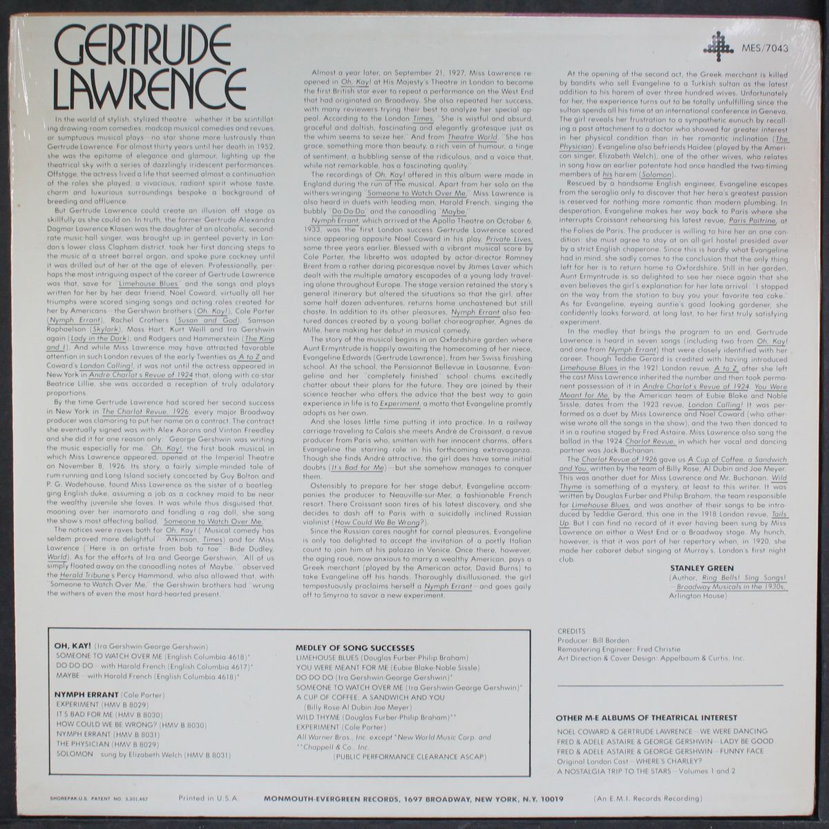 songs from "oh, kay" etc. by GERTRUDE LAWRENCE