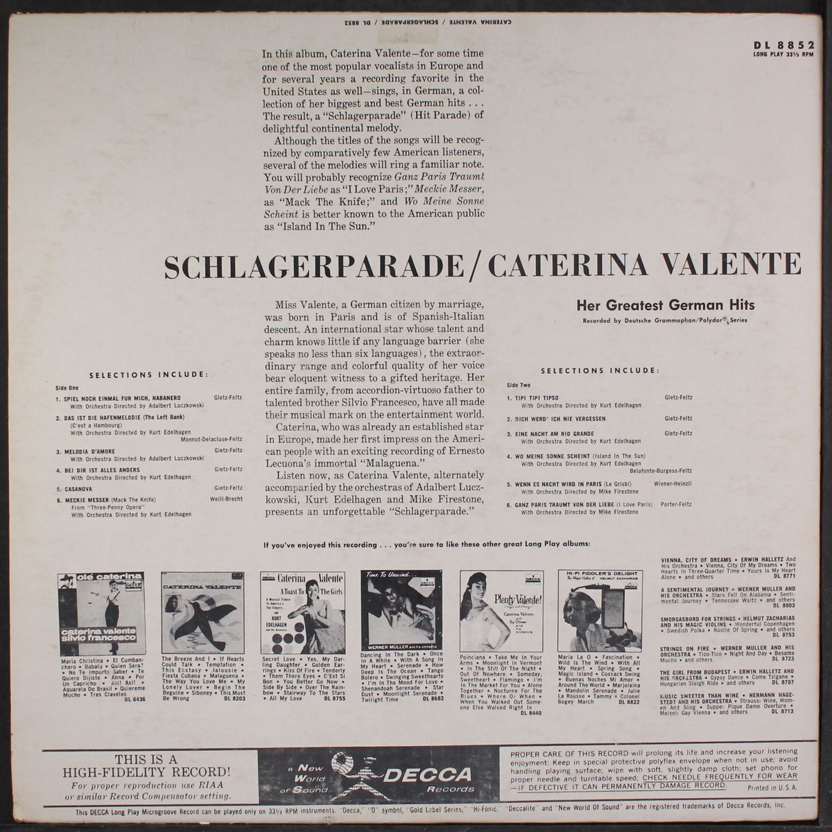 schlagerparade by CATERINA VALENTE