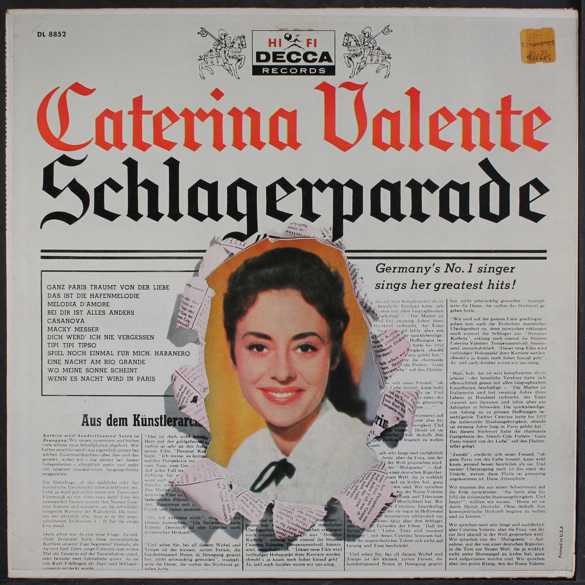 schlagerparade by CATERINA VALENTE