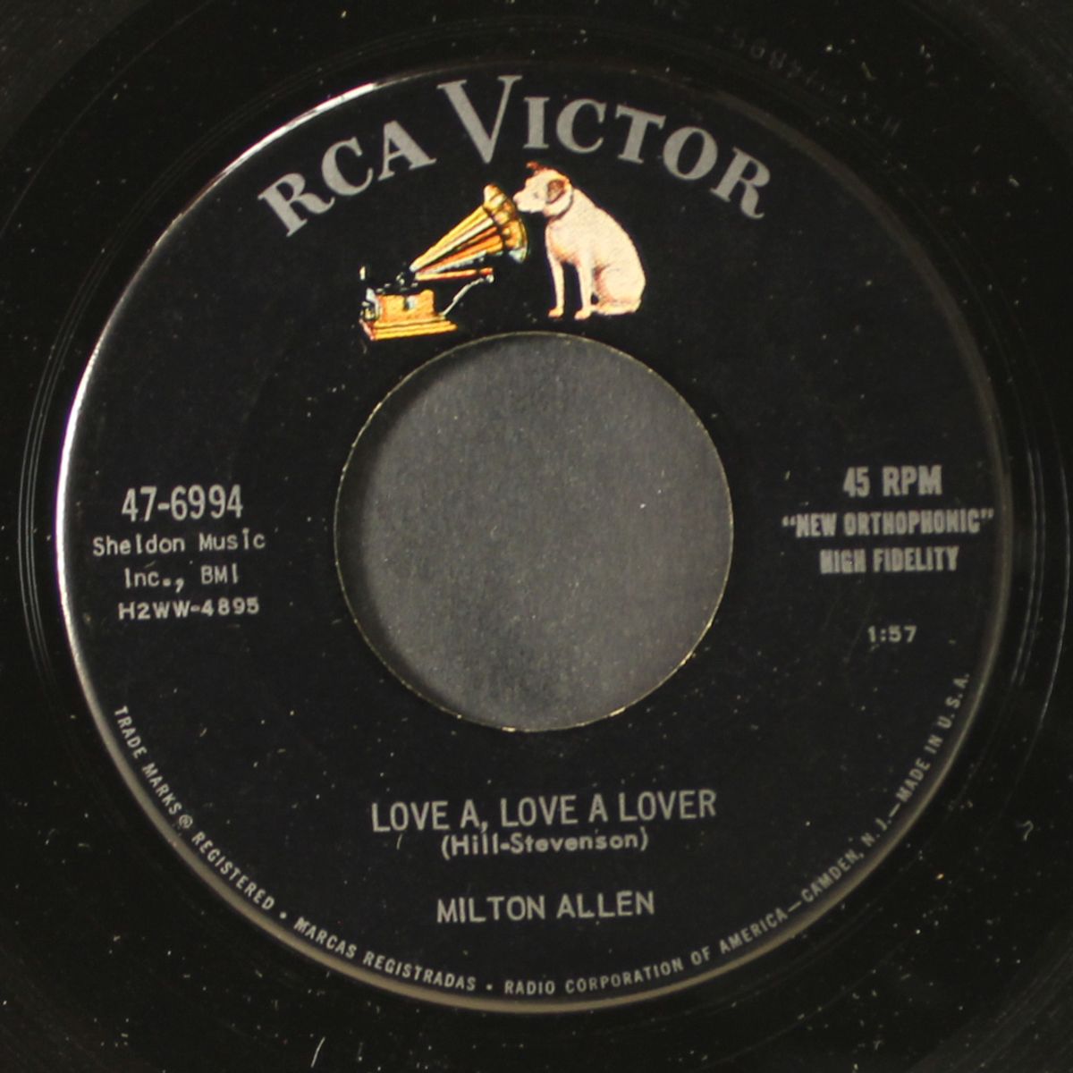 love a, love a, lover / just look, don't touch, she's mine by MILTON ALLEN