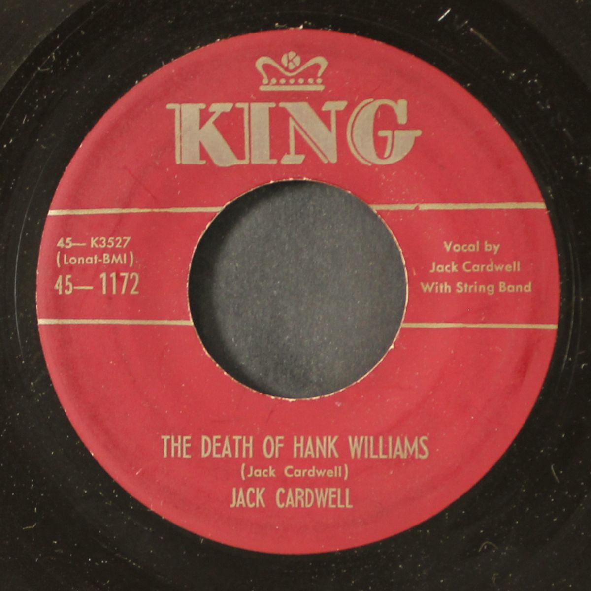 the death of hank williams / two arms by JACK CARDWELL