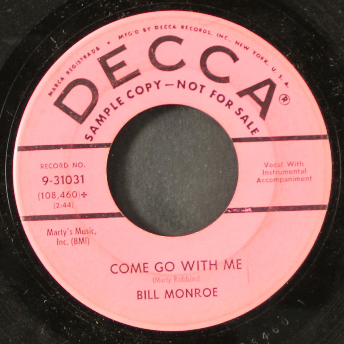 lonesome wind blues / come go with me by BILL MONROE